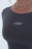 STAR BACKLESS TEE CARBON
