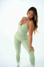 SCULPT HALTER TOP ALOE GREEN