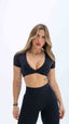 CONFIDENT CROP TOP BLACK