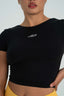 STAR BACKLESS TEE BLACK