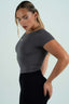 STAR BACKLESS TEE CARBON