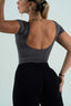 STAR BACKLESS TEE CARBON