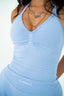SCULPT HALTER TOP ICY BLUE