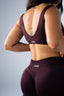 FLAWLESS V NECK BRA BLACK CHERRY