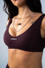 FLAWLESS V NECK BRA BLACK CHERRY