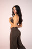 SOFT STRAIGHT PANT BLACK COFFEE