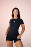 FLAWLESS ROMPER SHORT SLEEVE BLACK