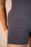 FLAWLESS ROMPER SHORT SLEEVE LAVENDER GRAY