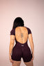 FLAWLESS ROMPER SHORT SLEEVE BLACK CHERRY