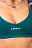 FLAWLESS V NECK BRA EMERALD GREEN