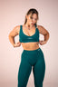 FLAWLESS V NECK BRA EMERALD GREEN