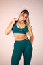 FLAWLESS V NECK BRA EMERALD GREEN