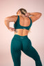 FLAWLESS V NECK BRA EMERALD GREEN