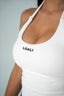 FLAWLESS HALTER TOP WHITE