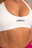RISE HALTER BRA WHITE