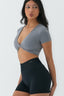 CONFIDENT CROP TOP GREY