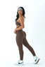 BUTTERY RIBBED LEGGING BROWN