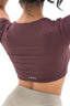 CONFIDENT CROP TOP BROWN