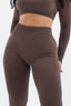 SASSY V-BACK LEGGING BROWN