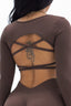 SASSY BACKLESS TOP BROWN