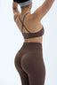 BUTTERY RIBBED LEGGING BROWN