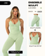 OFFRE ENSEMBLE SCULPT LEGGING + HALTER TOP (ALOE GREEN)