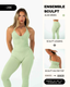 OFFRE LEGGING + HALTER TOP SCULPT SET (ALOE GREEN)