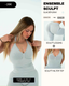 OFFRE ENSEMBLE SCULPT LEGGING + HALTER TOP (GLACIER GRAY)