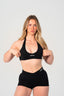RISE HALTER BRA BLACK
