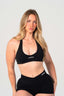 RISE HALTER BRA BLACK