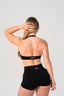 RISE HALTER BRA BLACK