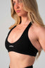 RISE HALTER BRA BLACK