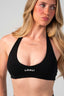 RISE HALTER BRA BLACK