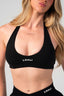RISE HALTER BRA BLACK
