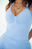 OFFRE ENSEMBLE SCULPT SHORT + HALTER TOP (ICY BLUE)