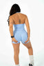 OFFRE ENSEMBLE SCULPT LEGGING + HALTER TOP (ICY BLUE)