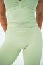 OFFRE LEGGING + HALTER TOP SCULPT SET (ALOE GREEN)