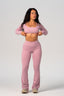 THAT GIRL FLARE PANTS BLUSH PINK