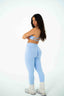 OFFRE ENSEMBLE SCULPT LEGGING + HALTER TOP (ICY BLUE)