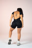 FLAWLESS ROMPER SHORT SLEEVE BLACK